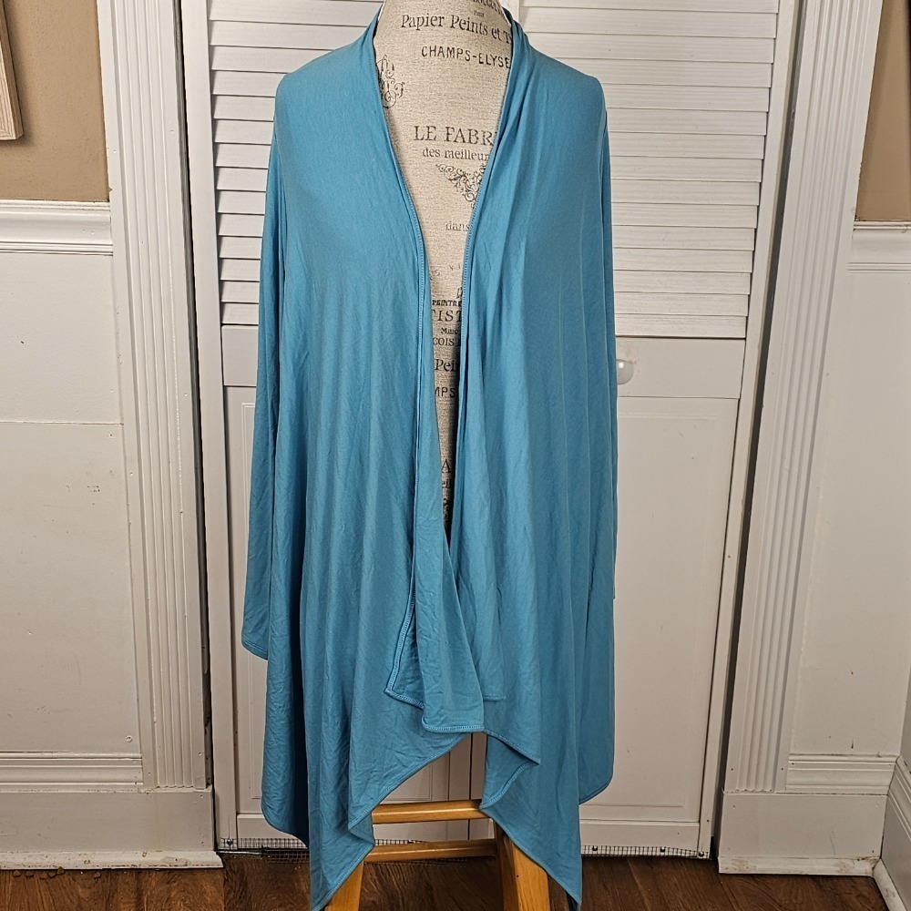 NWT J Jill Womens Steam Blue Waterfall Cardigan Large‎